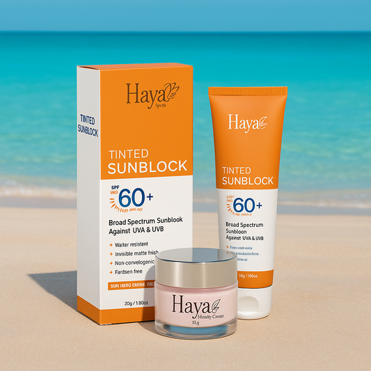 Tinted Sunblock + Haya Beauty Cream (Ultra) at a Special Price!